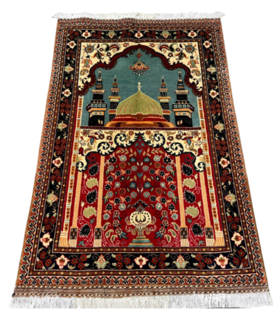 Hand Made Fine Quality Prayer Mat Rug (124 × 81 cm)