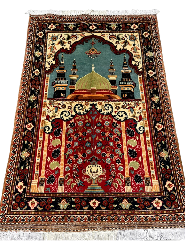 Hand Made Fine Quality Prayer Mat Rug (124 × 81 cm)