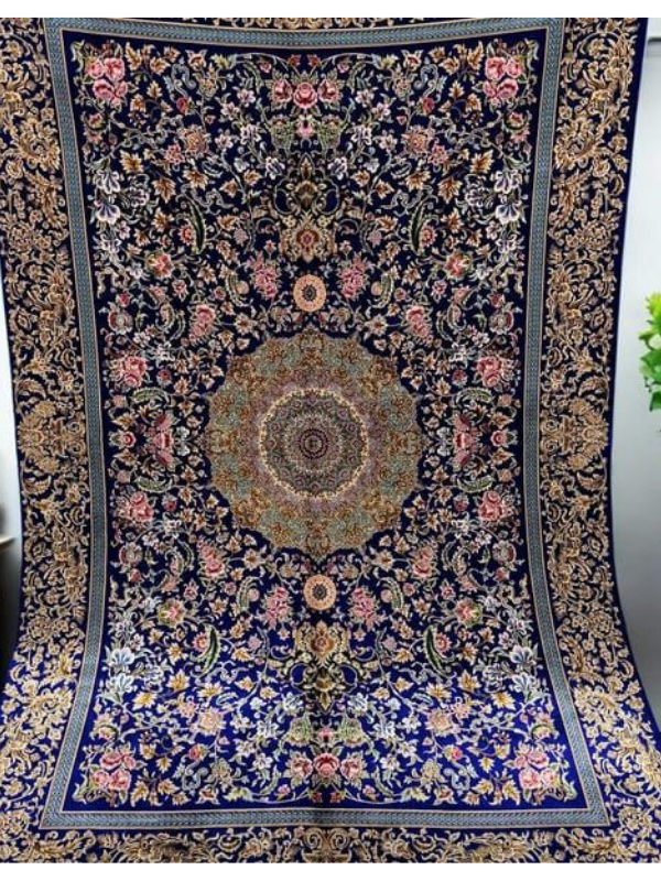 Persian Machine made Floral Carpet, Size 5’x7’